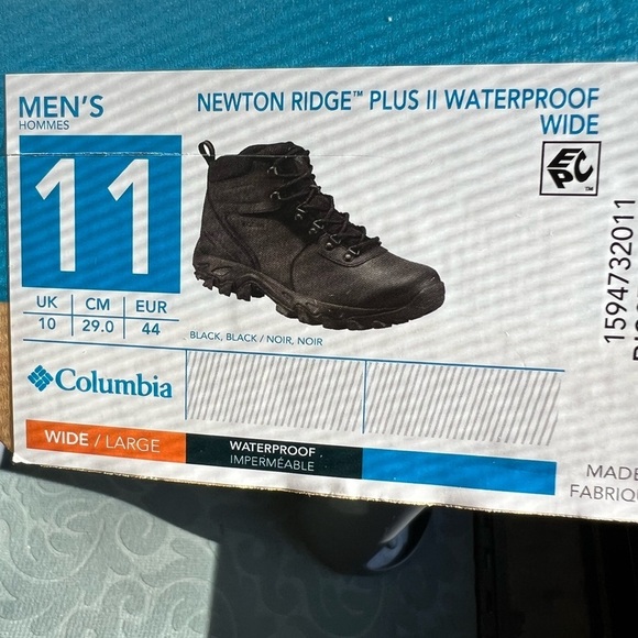 Columbia Men\'s Newton Ridge Plus 1 Waterproof/Hiking Boots Size 11 main image 11